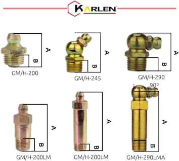 Foto 4 | Foto 4 | Grasera de Niple Tipo Tornillo Karlen 008CH 1/4 27 Cónica UNF 100 Piezas