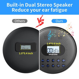 Foto 2 | Foto 2 | Reproductor De Cd Portátil Arafuna Con Altavoces Estéreo Duales - Venta Internacional.