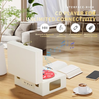Foto 2 | Foto 2 | Reproductor De Cd Yintiny De Piel Recargable Con Bluetooth 5 - Venta Internacional.