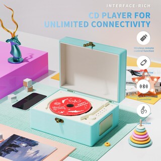 Foto 2 | Foto 2 | Reproductor De Cd Yintiny Blue Time Music Box Con Altavoz Recargable - Venta Internacional.