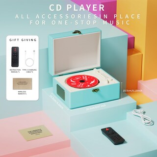 Foto 4 | Foto 4 | Reproductor De Cd Yintiny Blue Time Music Box Con Altavoz Recargable - Venta Internacional.