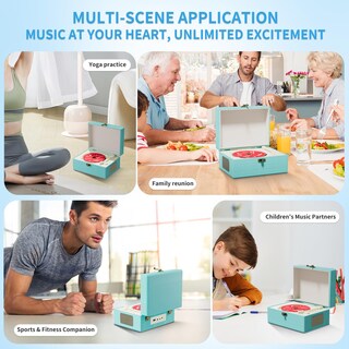 Foto 5 | Foto 5 | Reproductor De Cd Yintiny Blue Time Music Box Con Altavoz Recargable - Venta Internacional.