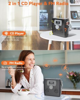 Foto 4 | Foto 4 | Reproductor De Cd Monodeal Boombox Portátil Bluetooth Con Altavoz De 6 W - Venta Internacional.