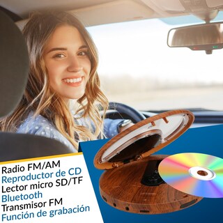 Foto 2 | Foto 2 | Reproductor De Cd Portátil Klim Discover Wood Con Bluetooth Y Radio Fm - Venta Internacional.