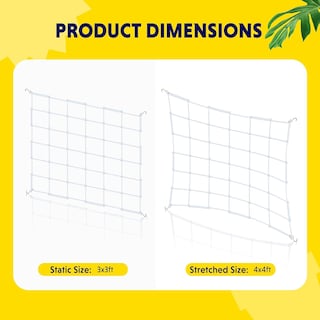 Foto 5 | Foto 5 | Trellis Netting Simple Deluxe Elastic, 1,2 X 1,2 M, Paquete De 2 Unidades, Color Blanco - Venta Internacional.