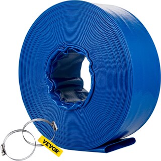 Foto 1 | Foto 1 | Manguera De Descarga Vevor Pvc Plana De 3 X 32 M Con Abrazaderas, Color Azul - Venta Internacional.