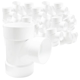 Foto 2 | Foto 2 | Tee Sencilla Pvc Plastico Ventdepot Mxtes-007 50 Piezas Blanco