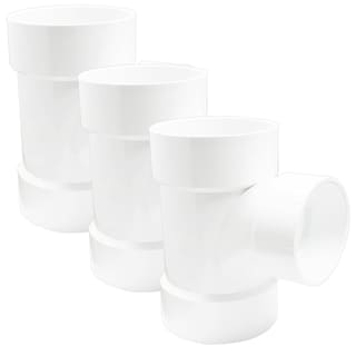 Foto 2 | Foto 2 | Conexiones Tee De Pvc Industrial Ventdepot Mxtes-018 3 Piezas Blanco