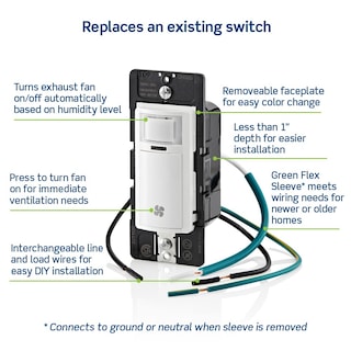 Foto 7 | Foto 7 | Interruptor de Sensor de Humedad Leviton Dhs05-1lw para Ventilador de Baño - Venta Internacional