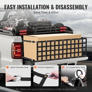 Foto 4 | Foto 4 | Extensor De Plataforma Para Camión Tailgate Net Vevor, 60 X 45 Cm, Con Correas - Venta Internacional.
