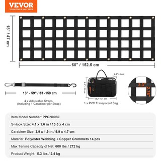 Foto 7 | Foto 7 | Extensor De Plataforma Para Camión Tailgate Net Vevor, 60 X 45 Cm, Con Correas - Venta Internacional.