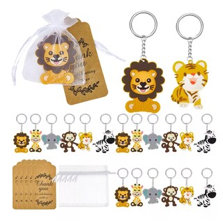 Foto 1 | Foto 1 | Llaveros de Animales para Baby Shower y Fiestas Temáticas 24 Piezas