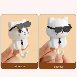 Foto 5 | Foto 5 | Llavero Con Forma De Gato Lafande Lindas Gafas De Sol Con Forma De Gato Para Decoración De Pared - Venta Internacional.