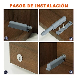 Foto 3 | Foto 3 | Kit 30 Piezas Resbalon Forzador Push Open Magnético Para Puerta Eo Safe Imports Esi-15613 Gris