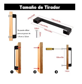 Foto 3 | Foto 3 | Jaladera Tirador Manija De Dedos Para Armario Cajón 12 Pcs Belug, Negro