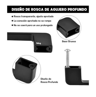Foto 4 | Foto 4 | Jaladera Tirador Manija De Dedos Para Armario Cajón 12 Pcs Belug, Negro