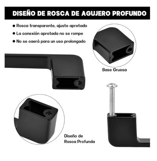 Foto 4 | Foto 4 | Jaladera Tirador Lab.g Manija De Dedos Para Armario Cajón 12 Pcs Negro