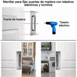 Foto 2 | Foto 2 | Jaladera Placa para Puertas Eo Safe Imports ESI-11486 Plateado de Acero Inoxidable