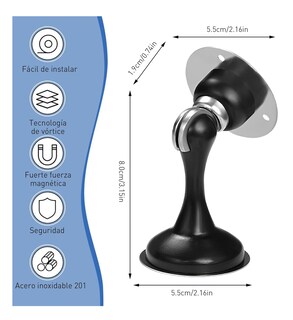 Foto 2 | Foto 2 | Tope para Puerta Belug Negro de Acero Inoxidable