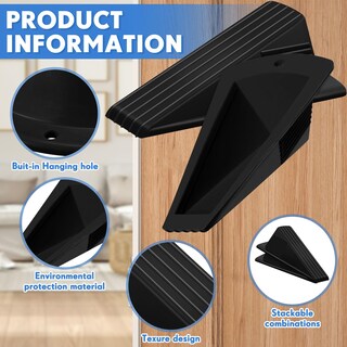Foto 3 | Foto 3 | Tapones Para Puerta Frienda Jumbo, Resistentes, 5 Cm De Alto, 2 Unidades, Negros - Venta Internacional.