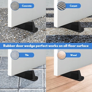 Foto 5 | Foto 5 | Tapones Para Puerta Frienda Jumbo, Resistentes, 5 Cm De Alto, 2 Unidades, Negros - Venta Internacional.
