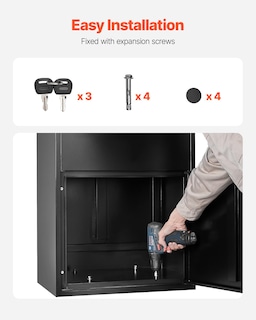 Foto 5 | Foto 5 | Caja De Entrega De Paquetes Vevor 120x31x45 Cm De Acero Galvanizado Negro - Venta Internacional.