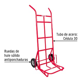Foto 2 | Foto 2 | Diablo de Carga Pretul de 400 kg Ruedas Sólidas Doble Balero color Rojo