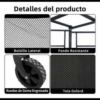 Foto 4 | Foto 4 | Carrito Vagón Plegable de Carga Multiusos con Ruedas Camping