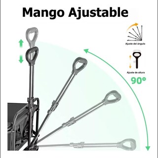 Foto 6 | Foto 6 | Carrito Vagón Plegable de Carga Multiusos con Ruedas Camping