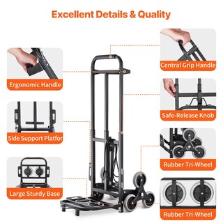 Foto 6 | Foto 6 | Carrito Para Subir Escaleras Vevor, 460 Libras De Capacidad Con Doble Asa - Venta Internacional.