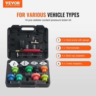 Foto 2 | Foto 2 | Kit De Medidor De Presión De Radiador Vevor Automotive 14 Piezas - Venta Internacional.