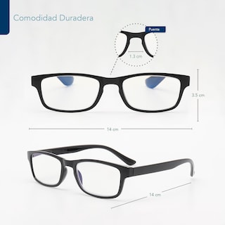 Foto 2 | Foto 2 | Magma Life Lentes Blue Light Para Computadora Y Lectura 3.5 Dioptrías Paquete De 5 Gafas Con Armazón Negro Moderno Unisex