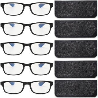 Foto 1 | Foto 1 | Magma Life Lentes Blue Light Sin Aumento Set De 5 Gafas Con Armazón Negro Para Computadora Y Lectura Hombre Y Mujer