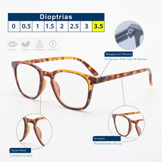 Foto 3 | Foto 3 | Magma Life Lentes Para Computadora Y Lectura 3.5 Dioptrías | Pack De 5 Gafas Blue Light Con Armazones Modernos