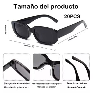 Foto 2 | Foto 2 | Lentes De Sol Para Mujer Y Hombre 20 Piezas Colores