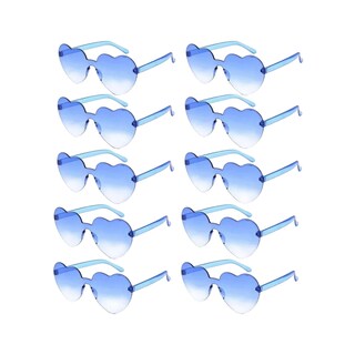 Foto 1 | Foto 1 | Gafas De Sol De Corazón Accesorios Lentes 10 Pares Color Celeste Azul