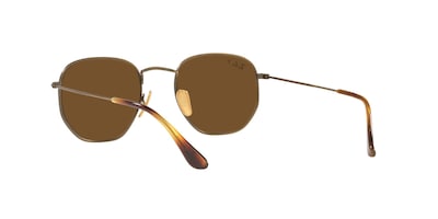 Foto 6 | Foto 6 | Lente De Sol Ray-ban Hexagonal Polar Brown Polarizado Unisex