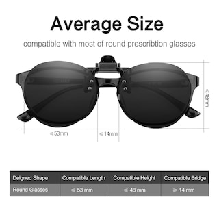 Foto 3 | Foto 3 | Gafas De Sol Con Clip Splaks, Redondas, Polarizadas, Unisex, Abatibles - Venta Internacional.
