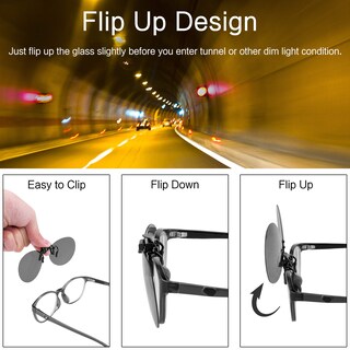 Foto 6 | Foto 6 | Gafas De Sol Con Clip Splaks, Redondas, Polarizadas, Unisex, Abatibles - Venta Internacional.