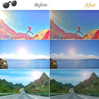 Foto 7 | Foto 7 | Gafas De Sol Con Clip Splaks, Redondas, Polarizadas, Unisex, Abatibles - Venta Internacional.
