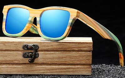 Foto 5 | Foto 5 | Gafas De Sol Huoguo De Bambú De Color Madera De Nuevo Estilo Huoguo - Venta Internacional.