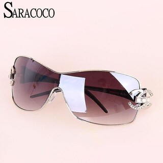 Foto 3 | Foto 3 | Gafas De Sol Huoguo De Metal Sin Montura Con Tachuelas De Diamante Para Mujer - Venta Internacional.