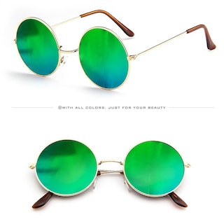 Foto 1 | Foto 1 | Gafas De Sol Huoguo Vintage Retro Con Montura Redonda Unisex - Venta Internacional.