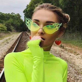 Foto 3 | Foto 3 | Gafas De Sol Huoguo Fashion Irregular Cat Eye Uv400 Para Hombre Y Mujer - Venta Internacional.