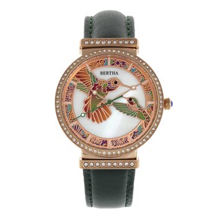 Foto 1 | Foto 1 | Reloj Bertha Emily - Brazalete De Piel De Madreperla Color Plateado Y Negro
