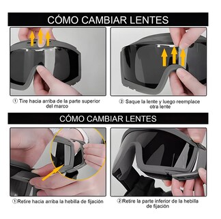 Foto 3 | Foto 3 | Gafas Tácticas Goggle Militares Policia Careta Gafas Negro Amarillo