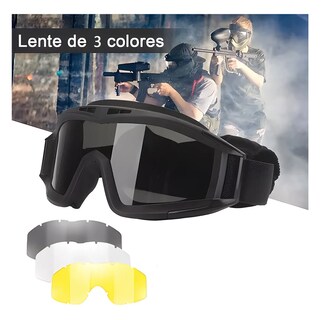 Foto 5 | Foto 5 | Gafas Tácticas Goggle Militares Policia Careta Gafas Negro Amarillo