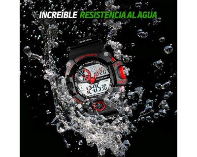 Foto 3 | Foto 3 | Skmei Reloj Digital y Análogo Sport Redlemon 1331 color Rojo Contra Agua Cronómetro Alarma