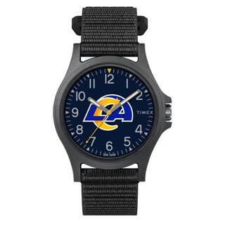 Foto 2 | Foto 3 | Venta Internacional - Timex Men's Nfl Pride 40 Mm Reloj - Los Ángeles Rams Con Correa Negra De Fastwrap
