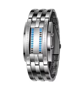 Foto 1 | Foto 1 | Reloj Led Binario E-men Belug Moda Estilo Robot color Plata